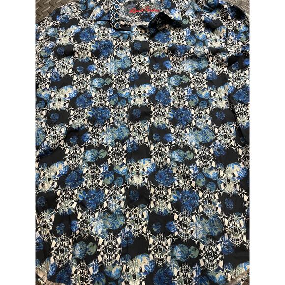 Robert Graham Mens Alloway Skull Button Shirt Classic Fit Flip Cuff Size Large - Picture 6 of 11
